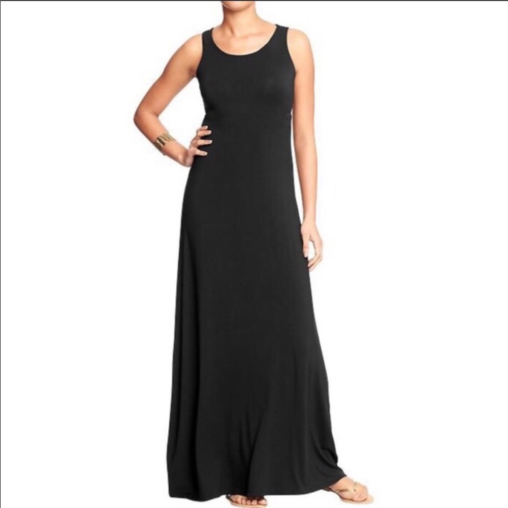 Old Navy Sleeveless Maxi Dress Black Large